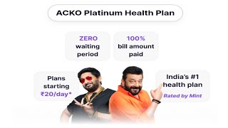 Acko Platinum Plan Details In Telugu  Best Health Insurance Plan [upl. by Isak]