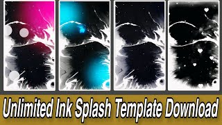 Ink Splash Template Video ll Ultimate Black Screen Template Background Download Kare [upl. by Fe]