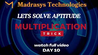 MULTIPLICATION  TRICKS  QUANTITATIVE APTITUDE  PROBLEM SOLVING [upl. by Annig743]