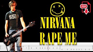 Nirvana  Rape Me 🔴Bass Tabs  Notation ChamisBass chamisbass nirvana nirvanabass [upl. by Danete250]