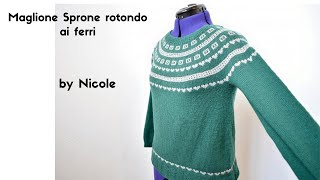 Maglione con Sprone Rotondo ai ferri  Maglia  Parte 1 [upl. by Ohploda]