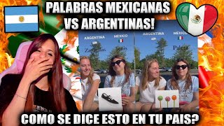 REACCIÓN a PALABRAS MEXICANAS vs ARGENTINAS🔥 COMO SE DICE ESTO EN TU PAIS 😱 [upl. by Annawot]