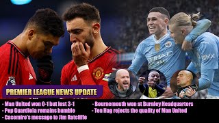 Premier League News  match results standings and coach reactions after the Manchester derby [upl. by Albright187]