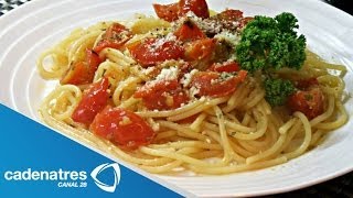 Receta para preparar capellini al pomodoro Comida italina  Receta italiana [upl. by Rombert]