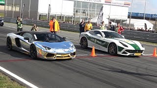 Lamborghini Aventador LP700 vs Ferrari F12 berlinetta [upl. by Mehs]