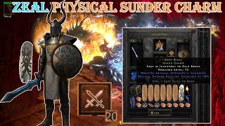 Diablo II Resurrected  Zeal Physical Sunder Charm Paladin Build Uber Tristram [upl. by Eelessej]