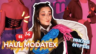 HAUL de MODATEX 🛍️ Try on haul  ofertas y muchos básicos [upl. by Ayocal]