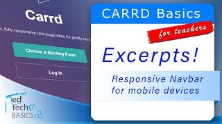 Lesson 14 CARRD Responsive Navbar for mobile devices [upl. by Peltz194]