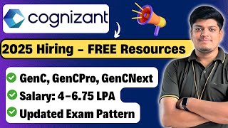 Cognizant GenC GenCNext GenCPro Hiring Updates  Cognizant 2025 Exam Pattern  Free Resources [upl. by Dey]