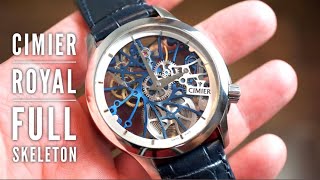 Cimier Royal Skeleton Watch Review Mechanical Swiss Made Watch Fully Skeletonized [upl. by Aicelav]