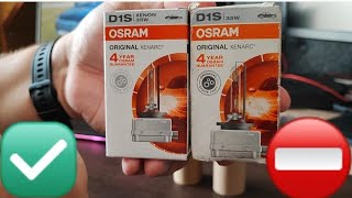 How to spot fake Osram Xenon D1s D2s D3s Osram Xenarc Original vs Fake [upl. by Nyrmac]