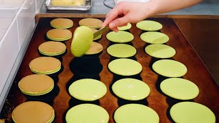 수제 말차 도라야끼∥抹茶どらやき∥Matcha Dorayaki∥Korean Street Food [upl. by Amron]