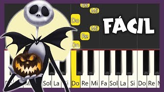 Esto es Halloween  TUTORIAL DE PIANO FÁCIL  EASY PIANO [upl. by Nylevol64]