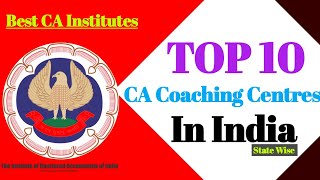 Best CA coaching classes in India  Top 10 institutes in India  CA Institute Chartered Accountant [upl. by Zwiebel687]