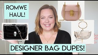 Designer Bag Dupes Part 1  Romwe Haul  Chloe Drew Chloe Nile Bulgari Serpenti [upl. by Aedni]