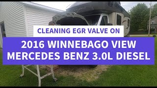 CLEANING EGR VALVE ON OUR 2016 WINNEBAGO VIEW MOTORHOME [upl. by Dry760]