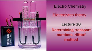 Lecture 30 Determining transport numbers Hittorf method [upl. by Auqinaj]