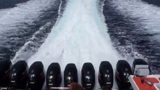 9x300HP Amazing view speed boat Gili Islands Bali Volcano [upl. by Waylon]