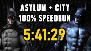 WR Batman Arkham AsylumCity Speedrun 100 in 54129 IGT [upl. by Buckler]