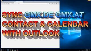 Sync GMX contacts amp calendars with Outlook 2016 [upl. by Halbert]