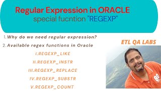 ETL Testing  Regular Expression REGEXPquot in Oracle  regex like  Interview Questions using regexpr [upl. by Eylrahc]