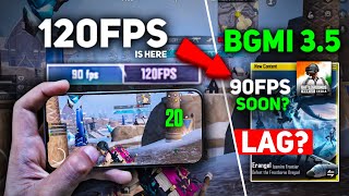 bgmi 35 120 fps bgmi lag test  90fps soon  120fps bgmi test  bgmi lag 35  samar playz [upl. by Lseil]