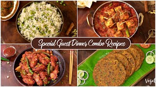 Guest Menu for Dinner Recipes  Veg Thali Recipes  Dinner Combo Recipes  Indian Vegetarian Recipes [upl. by Nuahsyd]