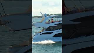 Sunseeker Manhattan 52 crossing next to Fisher Island [upl. by Nitsugua243]