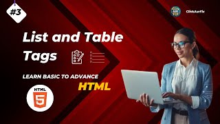 HTML List amp Table Tags A Beginners Guide fullstackcourse [upl. by Doykos]