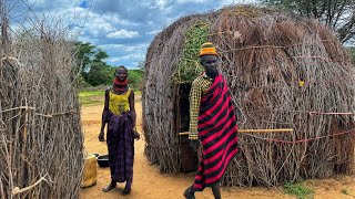 The most beautiful village with old culturebeddings made from Goats skinplaiting hair using mud [upl. by Lorine]