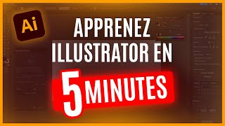 Apprendre Illustrator en 5 MINUTES  Tutoriel débutant [upl. by Ennoirb]