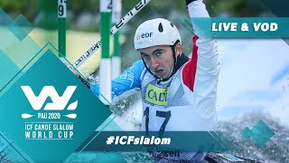 2020 ICF CanoeKayak Slalom World Cup Pau France  Finals – C1 [upl. by Yejus206]