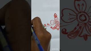 Easy arteasy alpona designmaakalirangolipainting drawingshort shortsyoutubeshortviralshorts [upl. by Nrobyalc925]