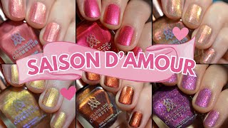 MIXOLOGY SAISON D’AMOUR 🍬💗 Collection from Clionadh Cosmetics Nail Polish Swatch amp Review [upl. by Beacham197]