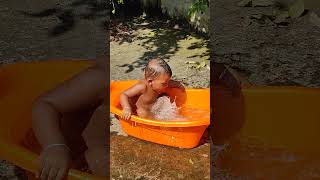 Baby bathingsnanavishekdaily vlogytreel24funny trending [upl. by Einnob]