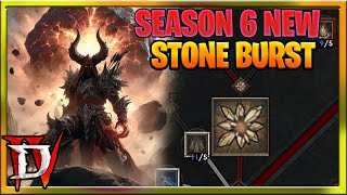 Diablo 4 Season 6 New Stone Burst Druid Gameplay Showcase  New Skill Vessel of Hatred Human Druid [upl. by Roxine]