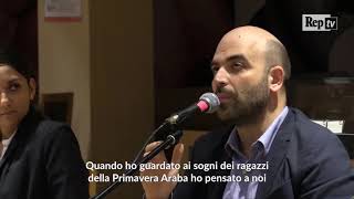 Genova Saviano quotSui drammi dei migranti il degrado del linguaggio politicoquot [upl. by Boony892]