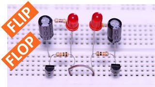 FLIP FLOP LED Flasher Circuit Using Transistor BC547 Breadboard Tutorial [upl. by Ytsud]