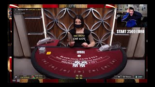 IL GABBRONE SBANCA AL BLACKJACK E VINCE €11000 wTudor [upl. by Sugirdor867]