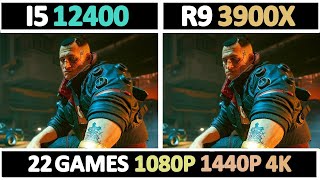 Intel I5 12400 vs Ryzen 9 3900X  Tested 22 Games [upl. by Misti]