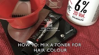 How to mix a toner for hair colour [upl. by Nork]