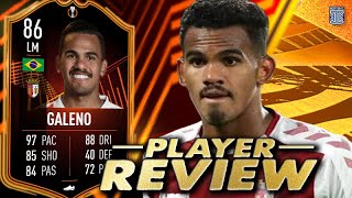 86 TOTGS GALENO PLAYER REVIEW UEL TEAM OF THE GROUPSTAGE SBC GALENO FIFA 22 ULTIMATE TEAM [upl. by Sliwa]