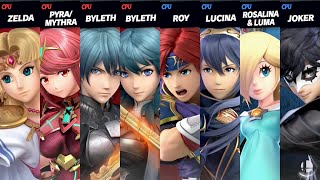 Super Smash Bros Ultimate  Team Zelda vs Team Roy [upl. by Baer]