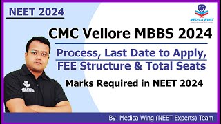 CMC Vellore MBBS admission 2024 Eligibility Admission Process Expected cut off marks in NEET 2024 [upl. by Natan]