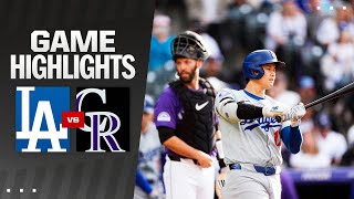 Dodgers vs Rockies Game Highlights 61924  MLB Highlights [upl. by Hesketh62]