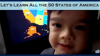 Learning the 50 States of USA in Alphabetical Order amp Their Locations  jCloudTV [upl. by Tamera]