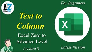 8 Text to Column Command  MS Excel  Zero to Advance excel education microsoft tutorial [upl. by Martella620]