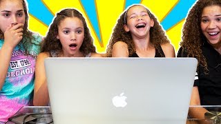 Reacting To Our FIRST Original Music Videos Haschak Sisters [upl. by Riatsila]