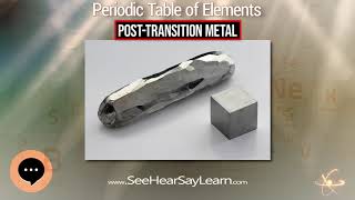 Post transition metal 🔬⚛️🔬 Periodic Table of Elements Series 🔬⚛️🔬 [upl. by Waylin]