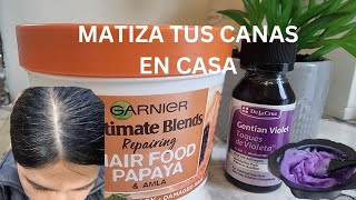 No pintes tus canas Matizalas a lo Natural Violeta de Genciana cabello canas [upl. by Amarillis]